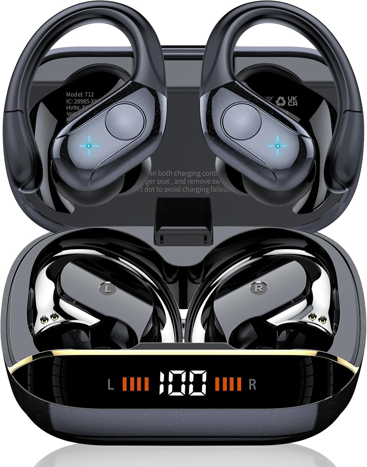 Écouteurs sans fil Bluetooth 5.4, son stéréo, basses profondes, microphone 4 canaux