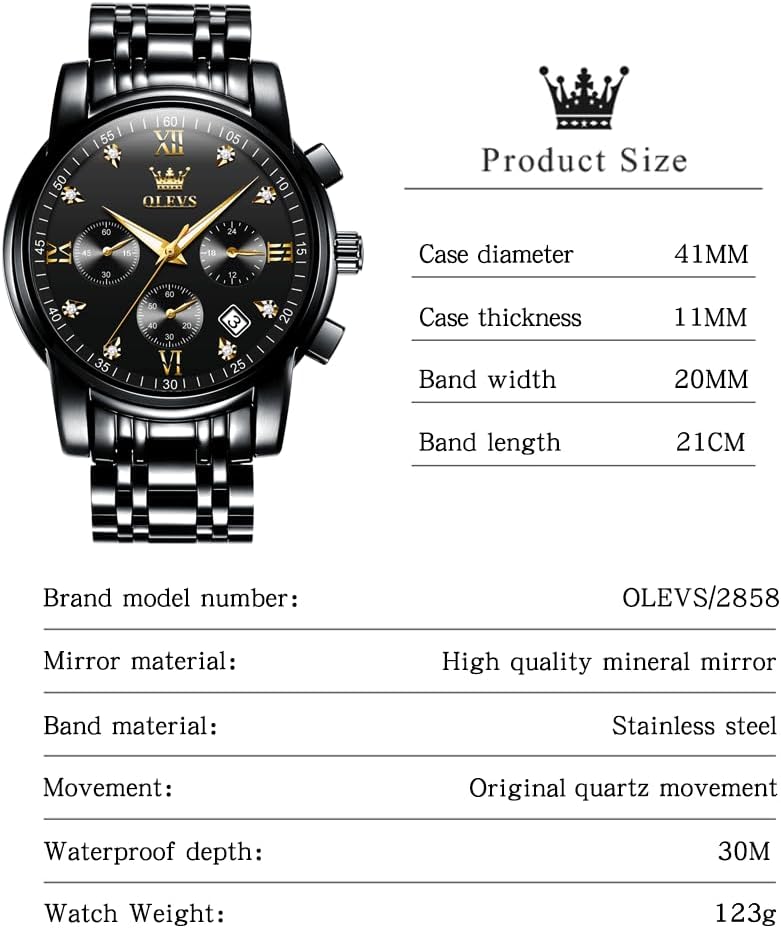 OLEVS Mens Watches Luxury