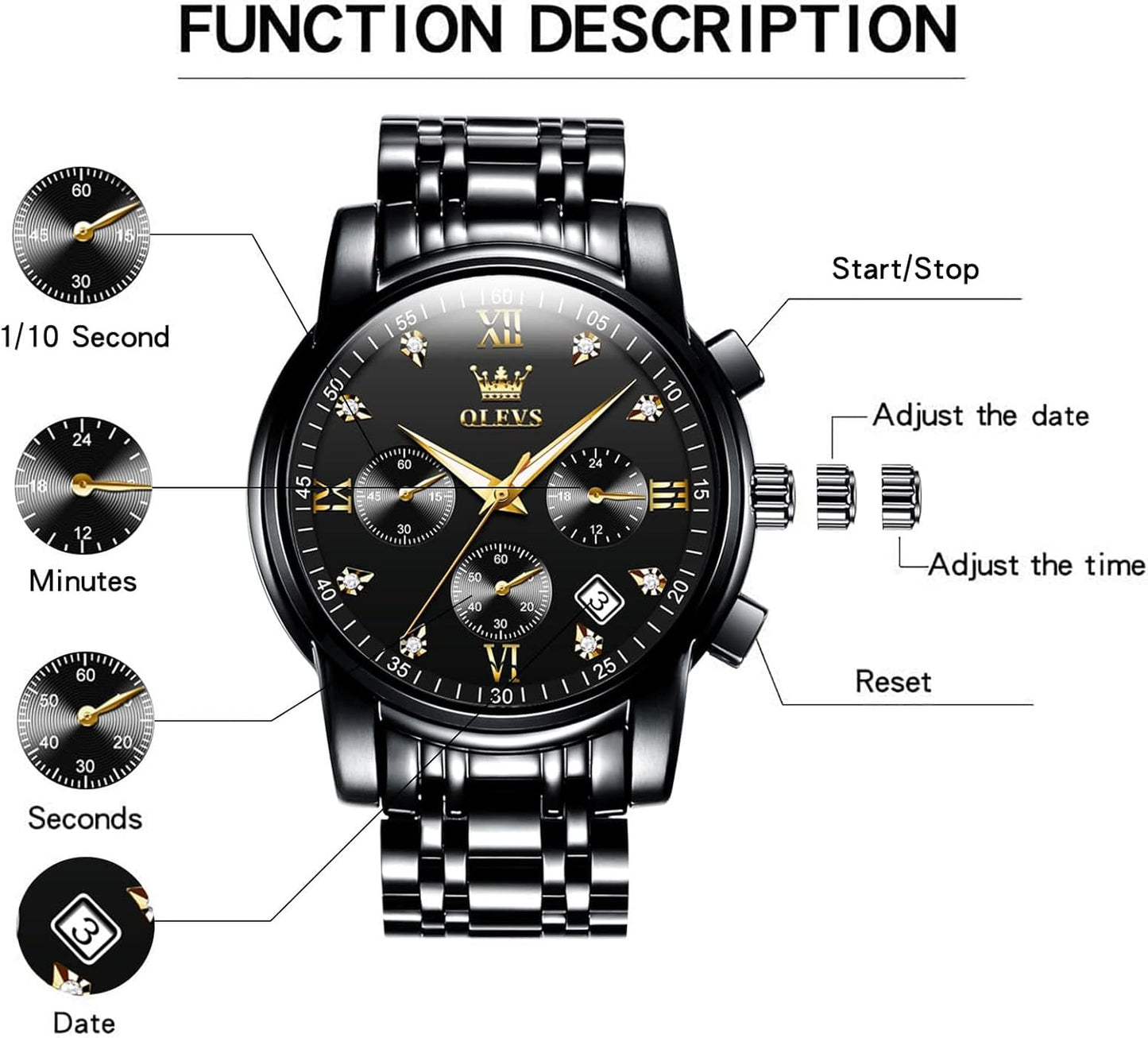 OLEVS Mens Watches Luxury