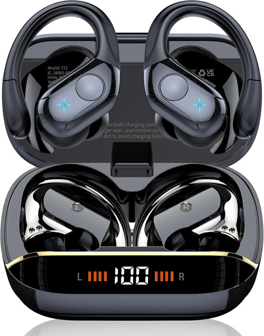 Écouteurs sans fil Bluetooth 5.4, son stéréo, basses profondes, microphone 4 canaux