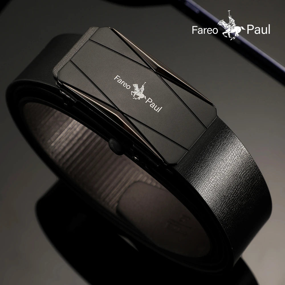 Fashionable men's High-Quality leather Belt with Automatic Buckle
