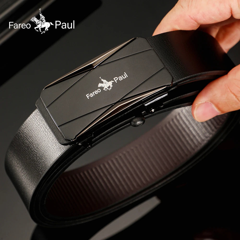 Fashionable men's High-Quality leather Belt with Automatic Buckle