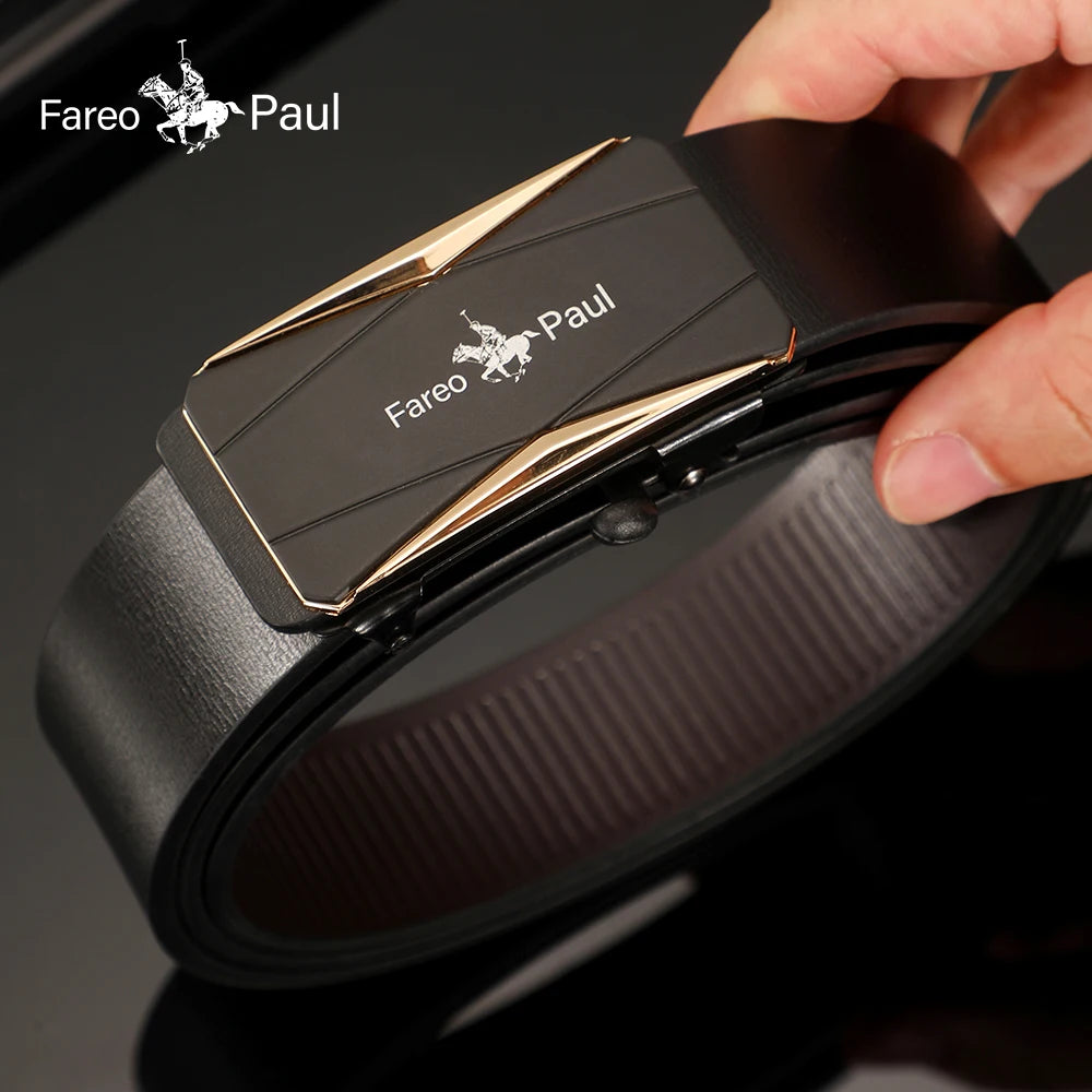Fashionable men's High-Quality leather Belt with Automatic Buckle
